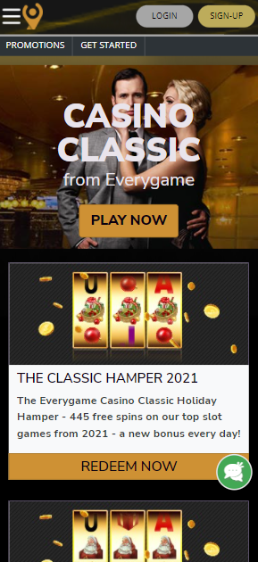 Everygame Classic mobile casino app